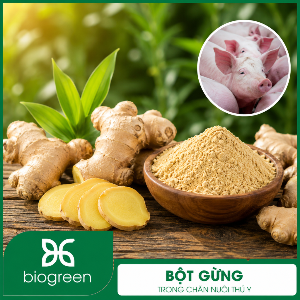 Bột gừng trong Chăn nuôi thú y